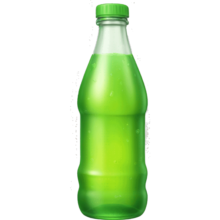 Yellow green soda bottle emoji