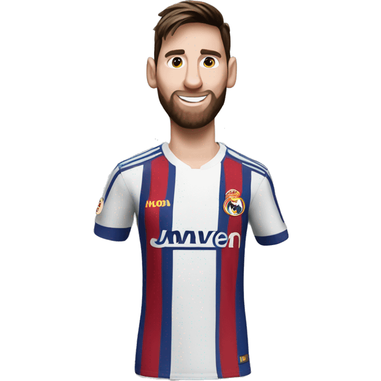 Messi con camisa del madrid emoji