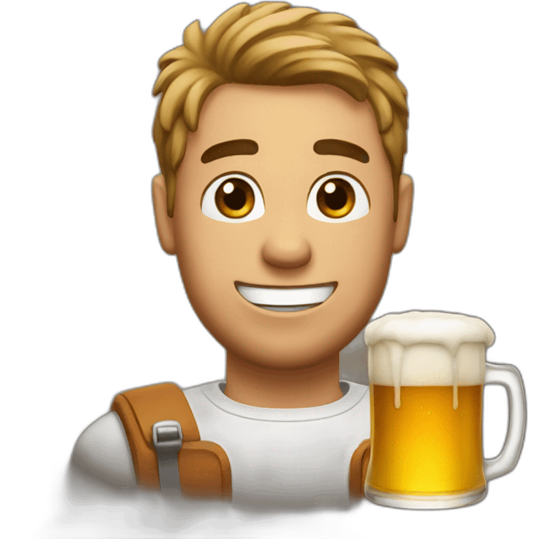 Friend with beer emoji