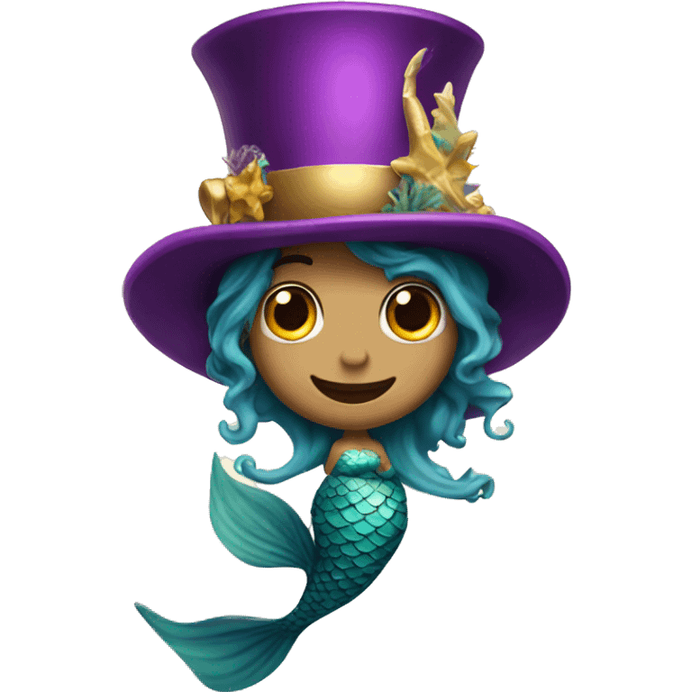 mermaid in tophat emoji