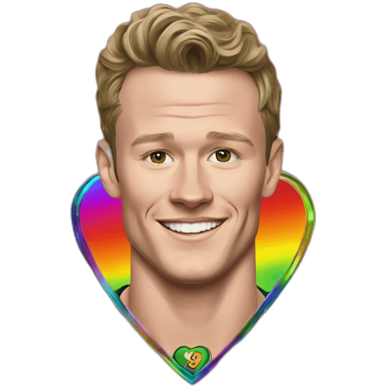 Jonathan Toews in rainbow heart locket emoji