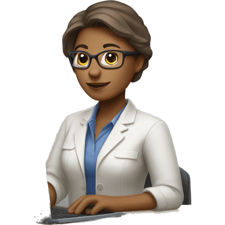 A women architect capibara working in a pc  emoji