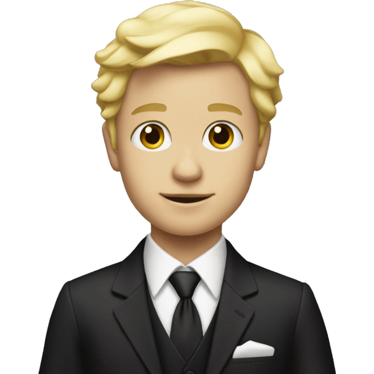 blonde boy in formal attire emoji