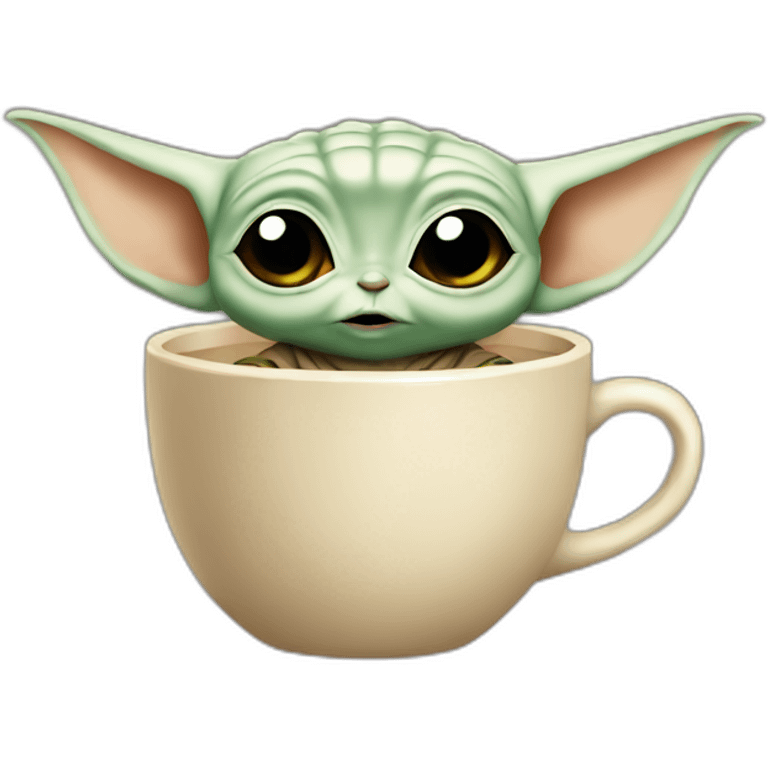 baby yoda take a cup emoji