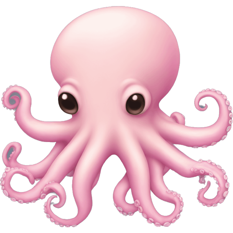 Pastel pink octopus emoji