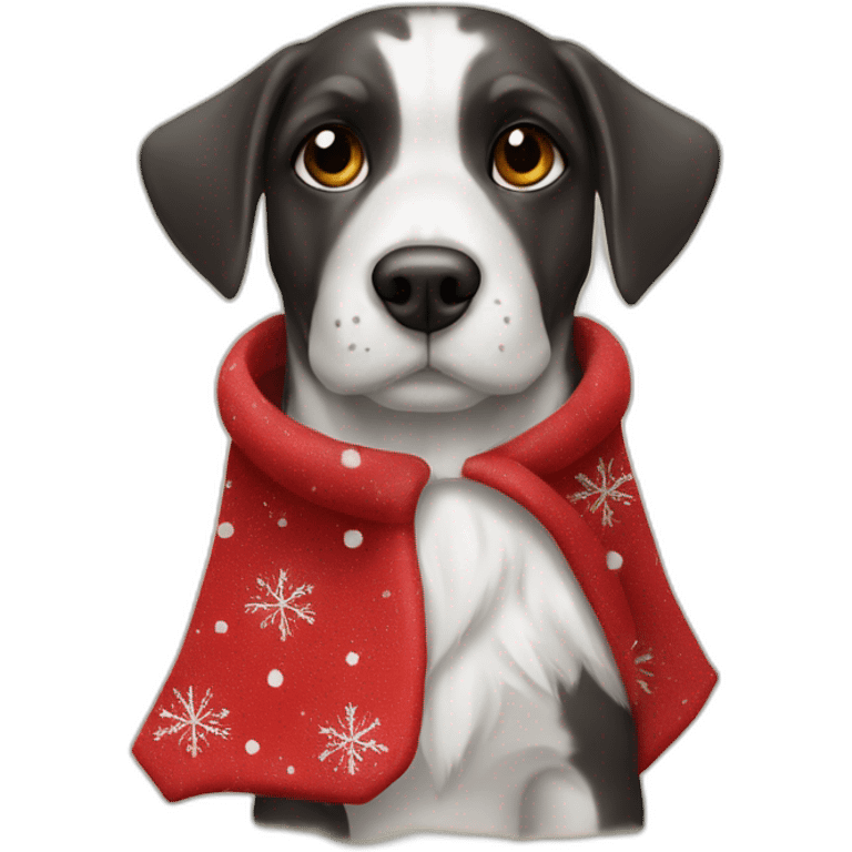 pocket pointer dog with santa claus cloth emoji