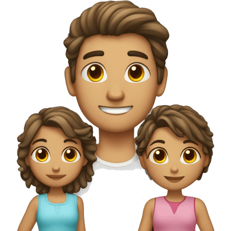 Una pareja joven y las dos son niñas, las dos son blancas y una con pelo lacio y abajo ruso y la otra con el pelo rizo pero para abajo emoji