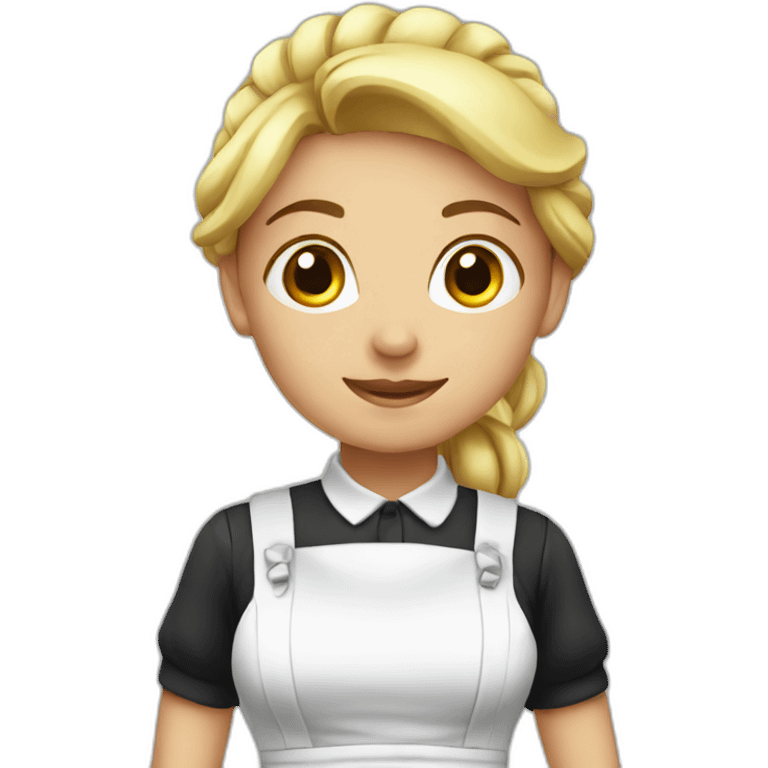 maid girl white emoji