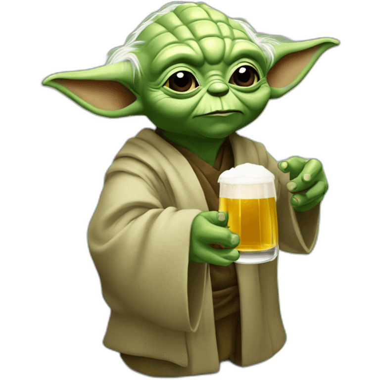 Yoda qui boit une bière  emoji