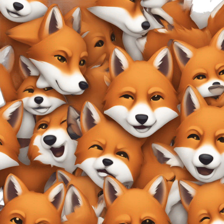 a fox with a pure emoji