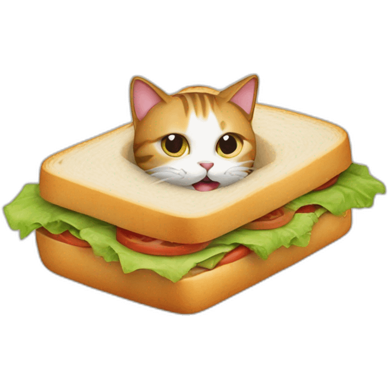 cat inside a sandwich emoji