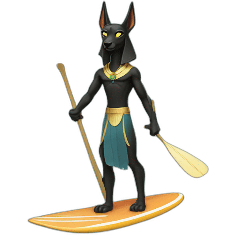 Anubis fait du surf emoji