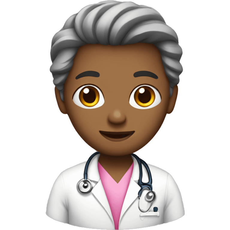 Doctor with pink dress emoji