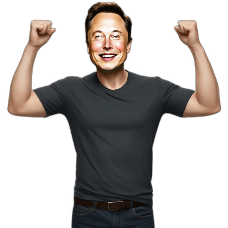 elon musk celebrate victory emoji