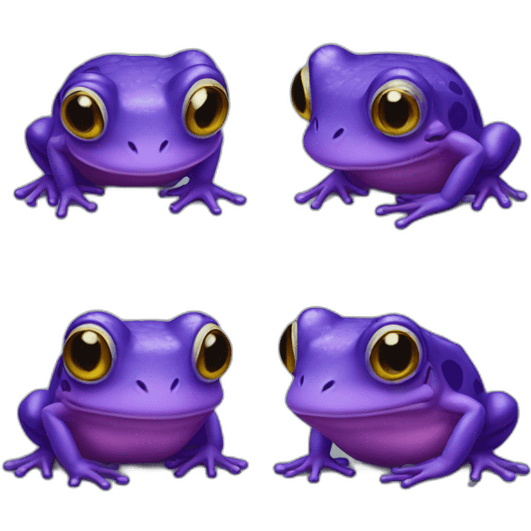 Violet frog emoji