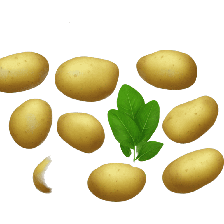 potato with green leaf emoji