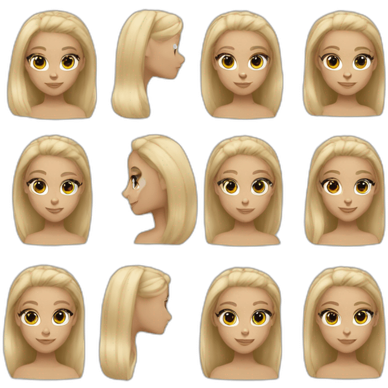 Ariana Grande, blonde avec poitrine emoji