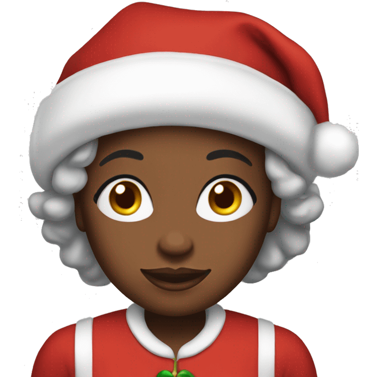 Black Mrs Clause emoji