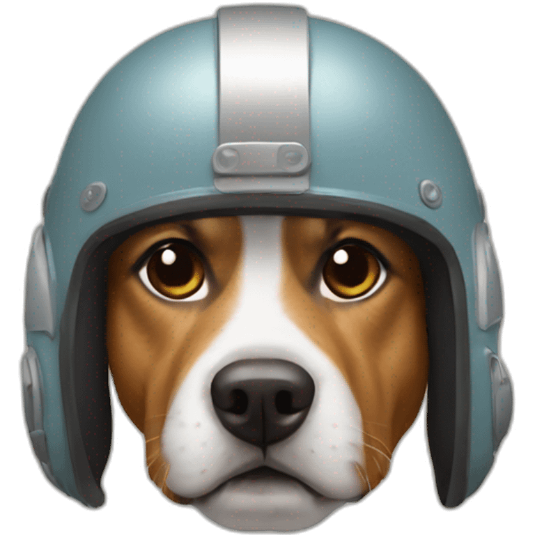 Dog wearing a helmet emoji