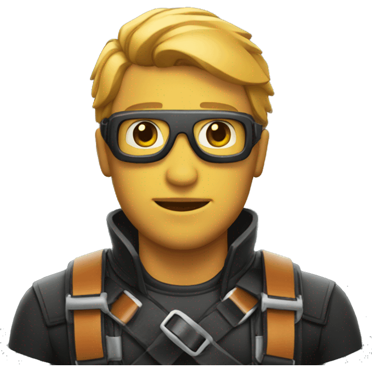 man wearing leather harness emoji