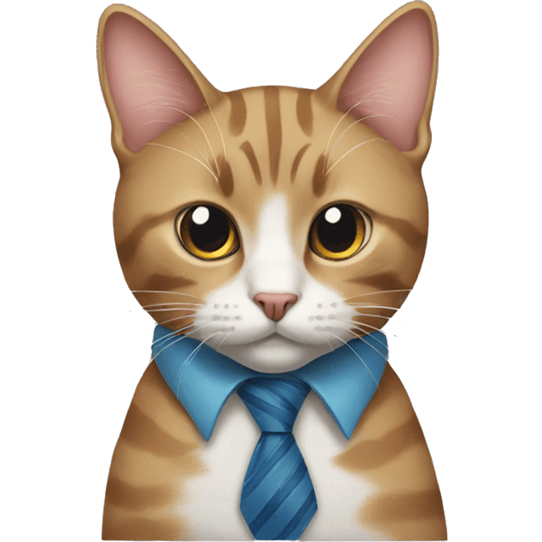 cat with tie  emoji