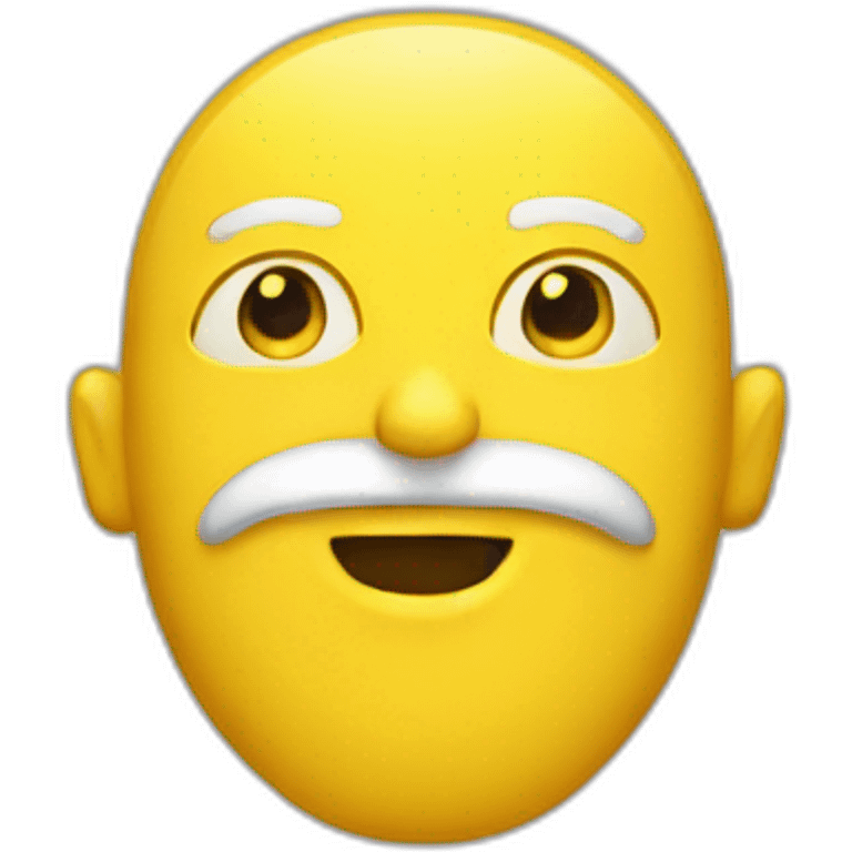 Yellow man face with yellow beard emoji