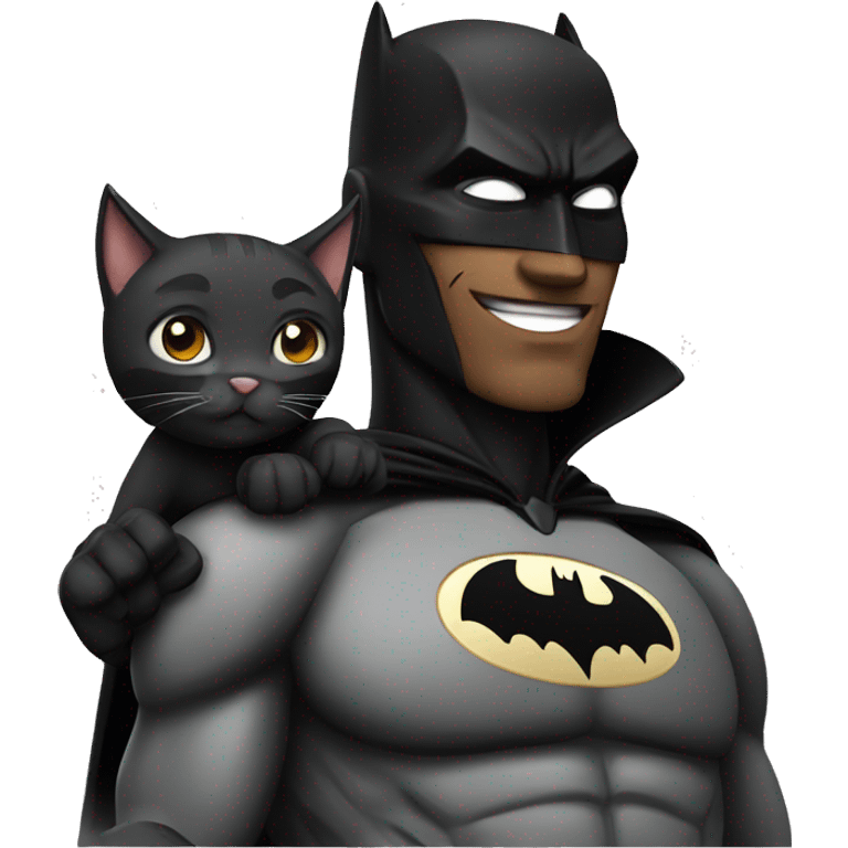 Batman with cat emoji