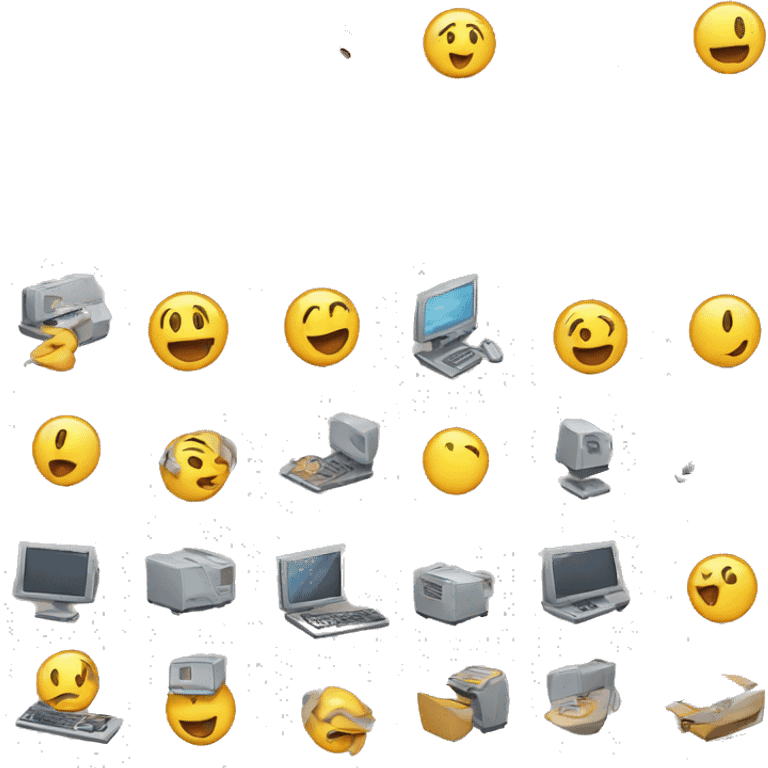 computer emojis in one image emoji