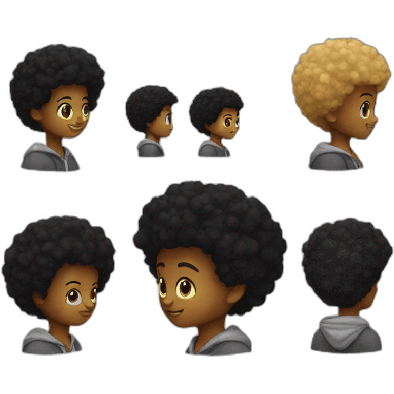 Dominican afro black hoodie emoji