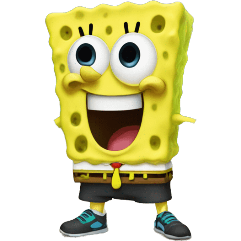 Spongebob in a gym emoji