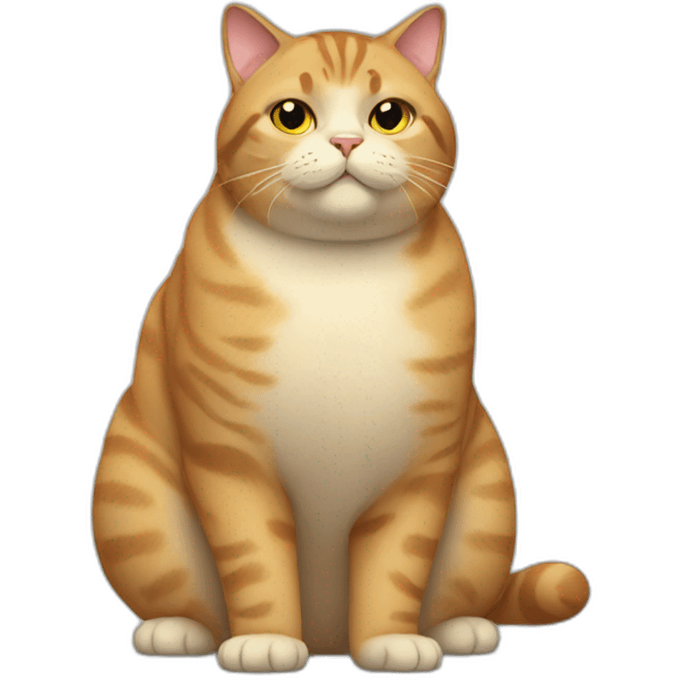 Overweight cat emoji