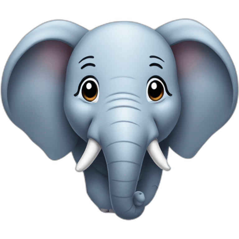 cute happy elephant head emoji