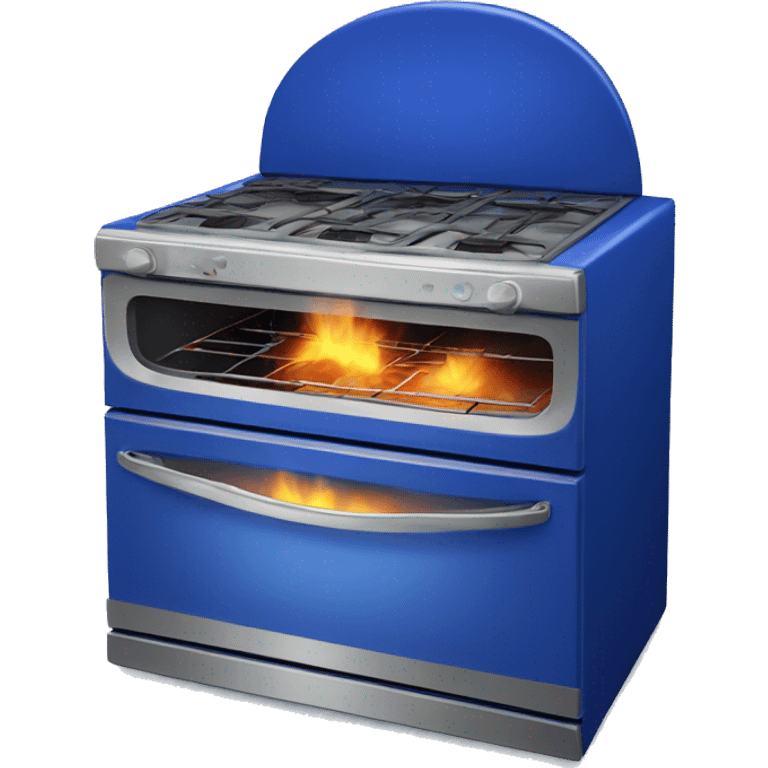 Realistic cobalt blue oven isolated.  emoji