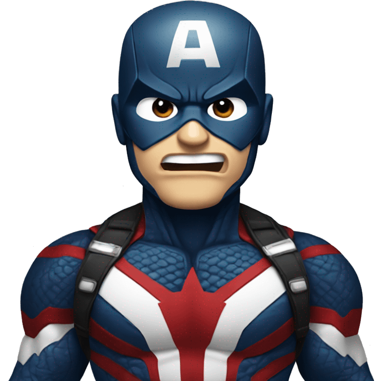 Captain America taken over by Venom emoji