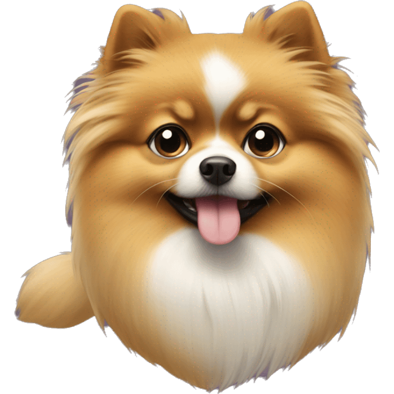 U WITH LITTLE POMERANIA emoji