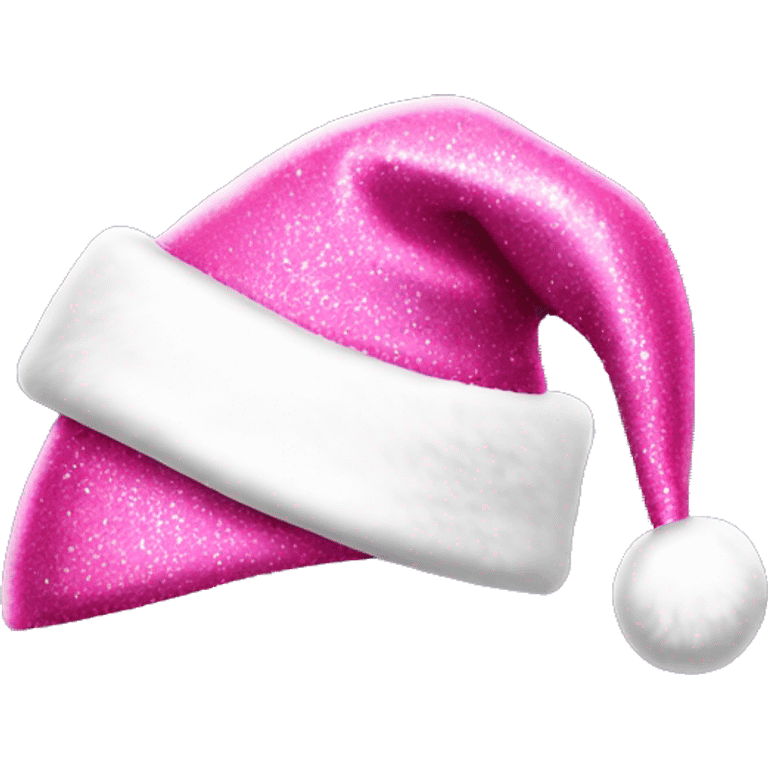 Pink glittery Santa hat emoji