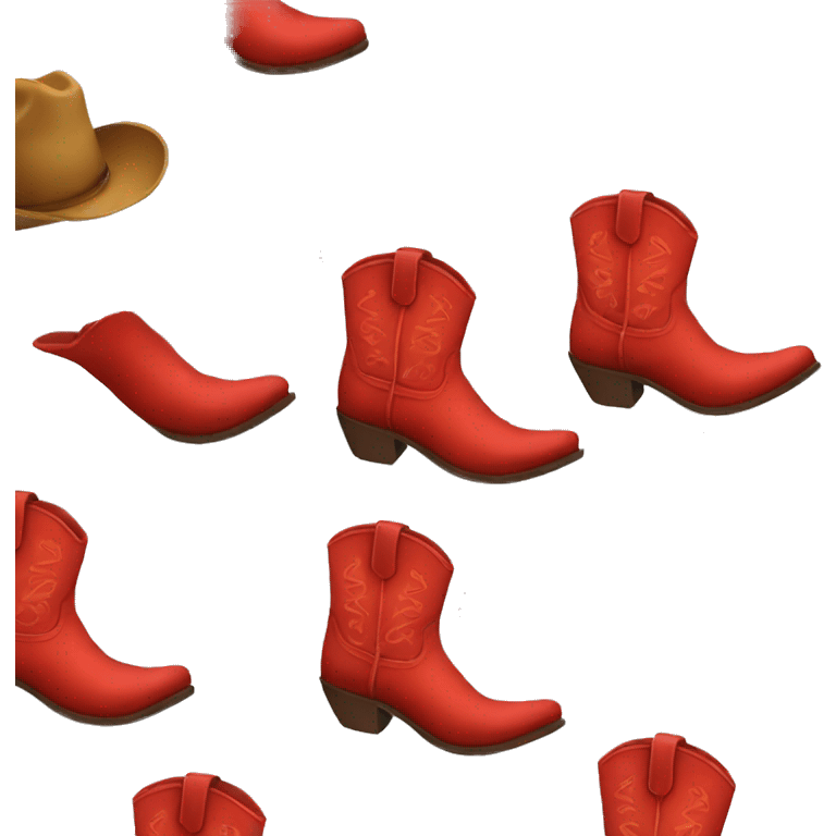 Red cowboy boots emoji