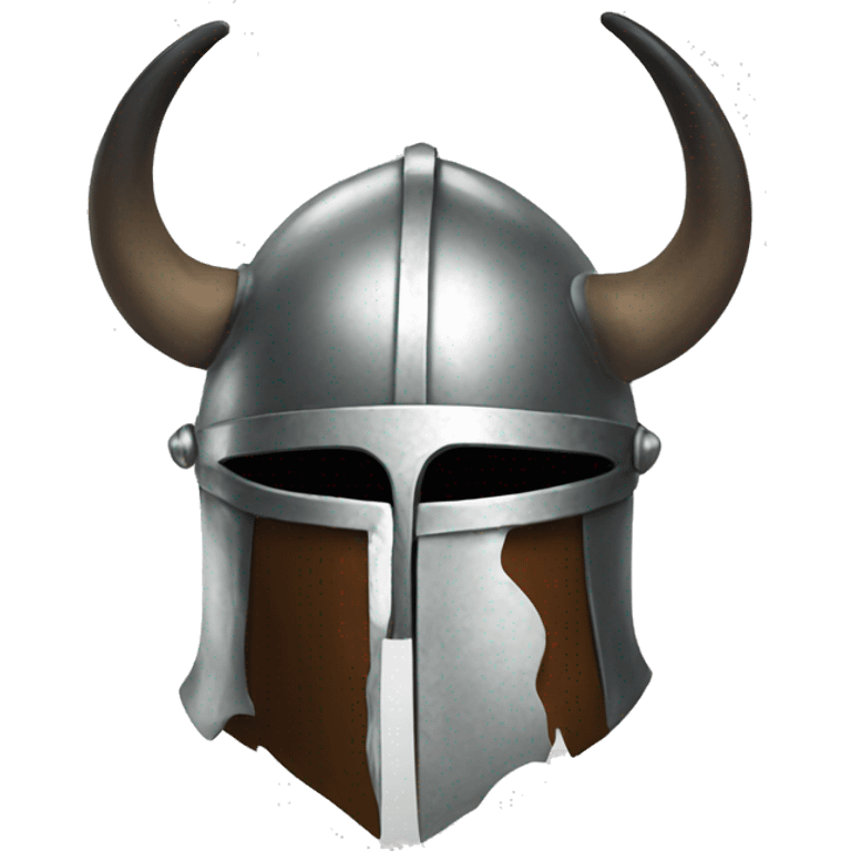 scandinavian helmet with silver horns emoji