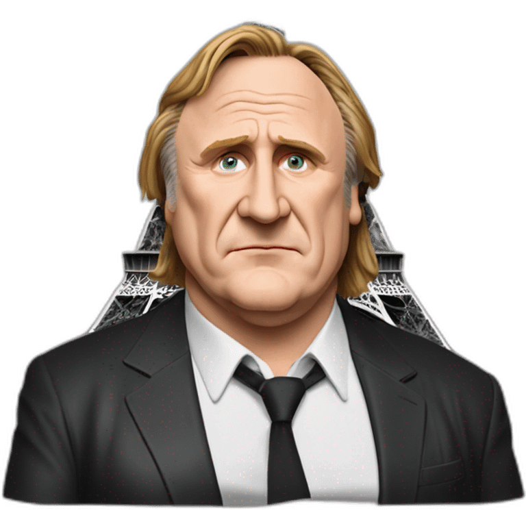 Gerard Depardieu eifell tower emoji