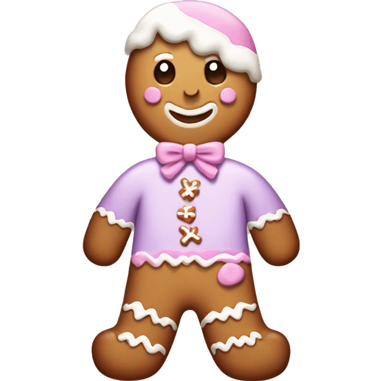 Pastel gingerbread man emoji