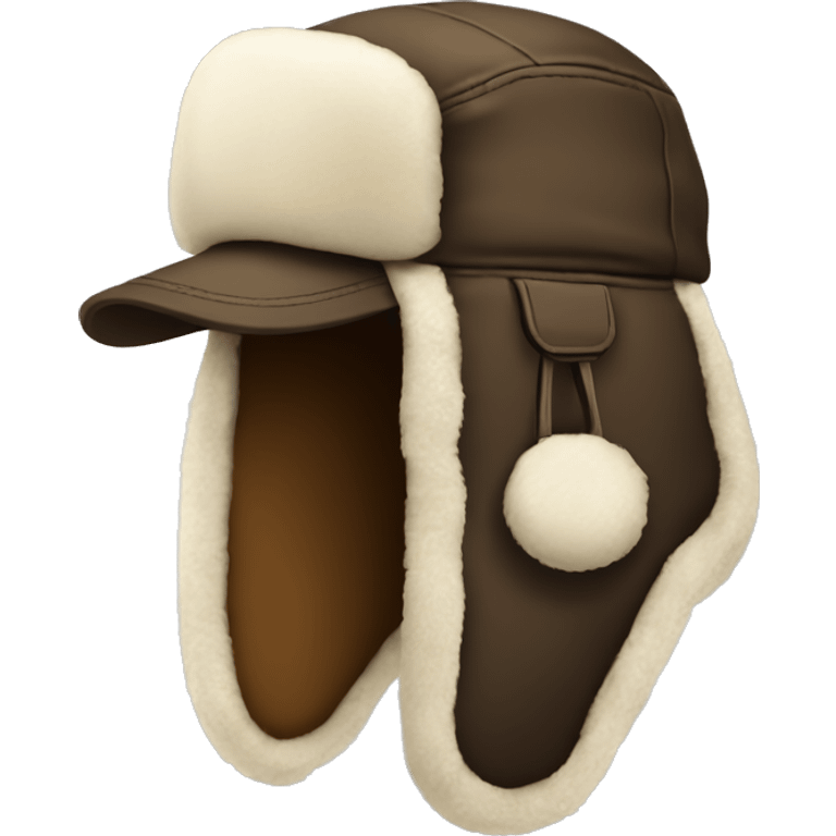 Trapper hat with ear flaps emoji