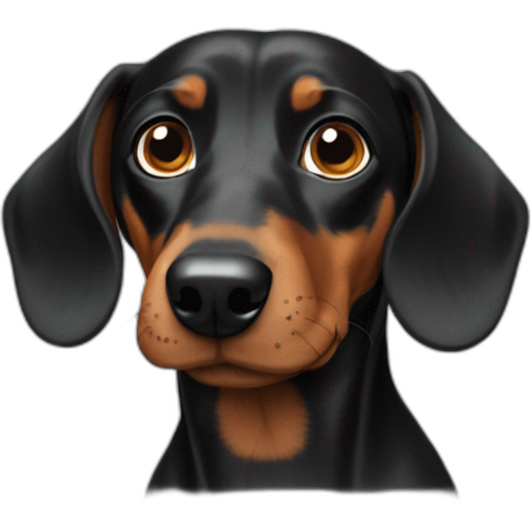 Dachshund negro emoji