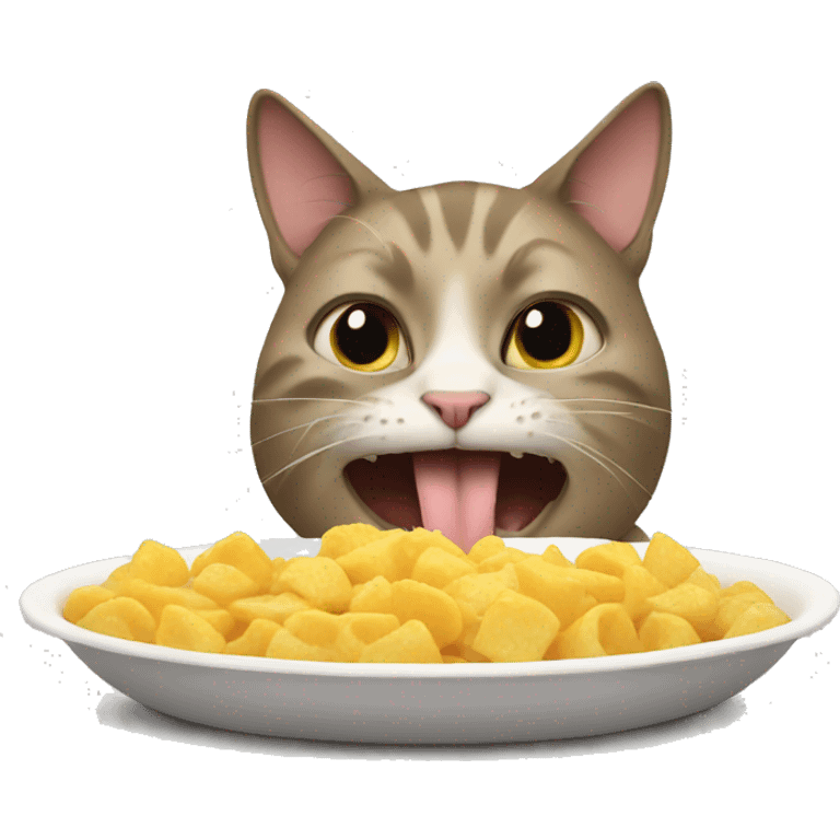 Cat eating emoji