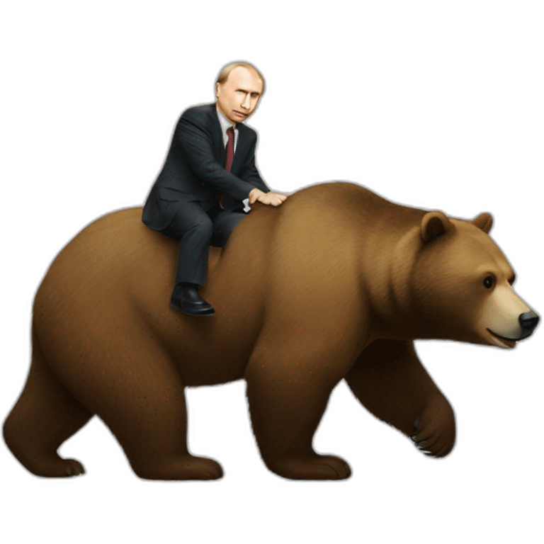 Putin on a bear emoji