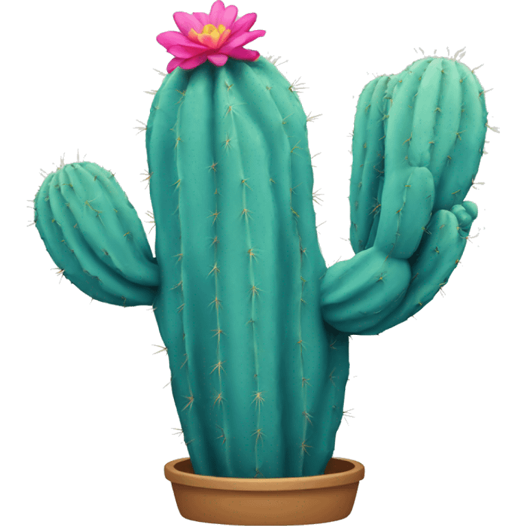 Blue cactus emoji