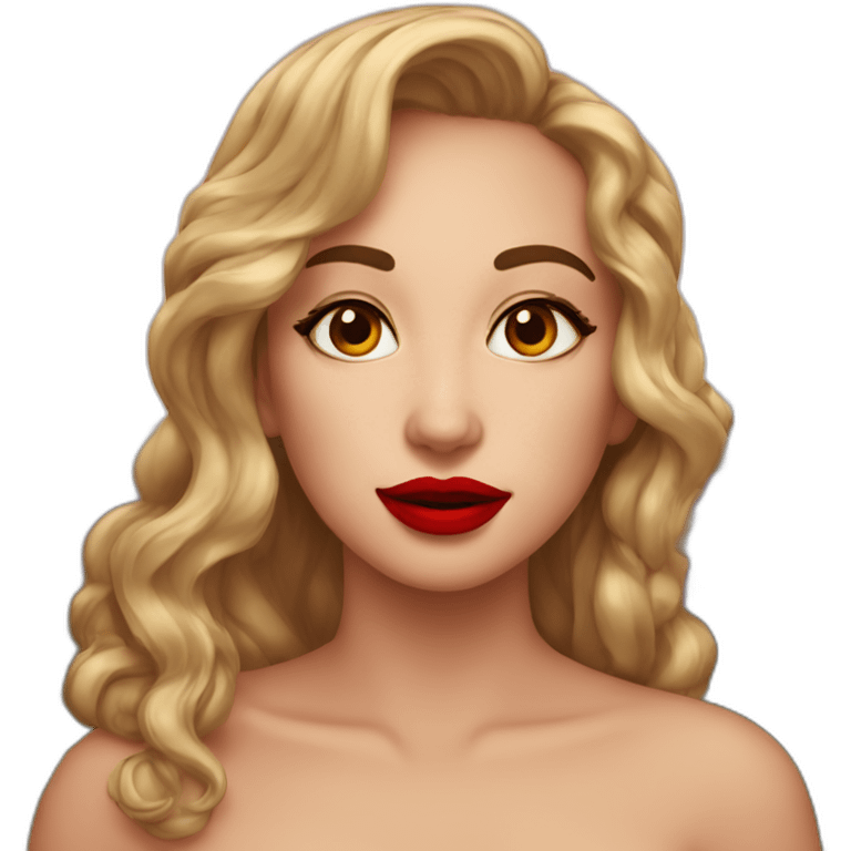 cerdita con labios rojos emoji