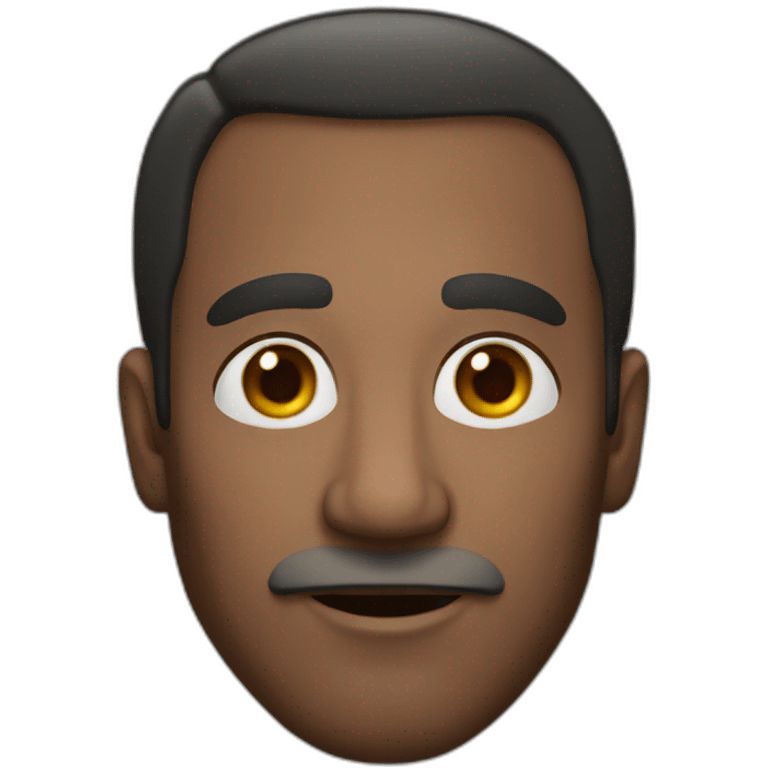 dark-skinned Spanish man without beard, 50 years old emoji