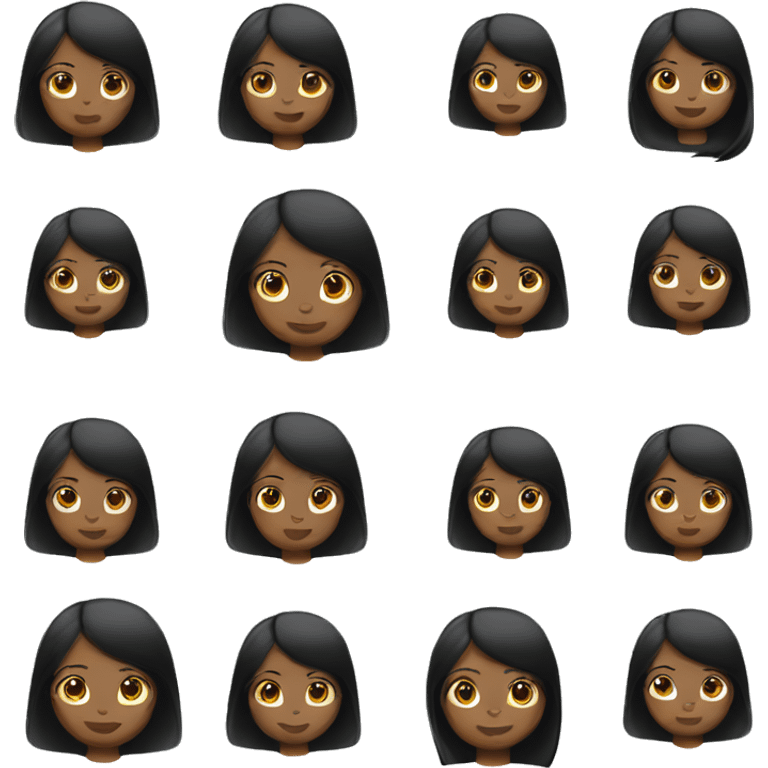 girl with black straight hair emoji