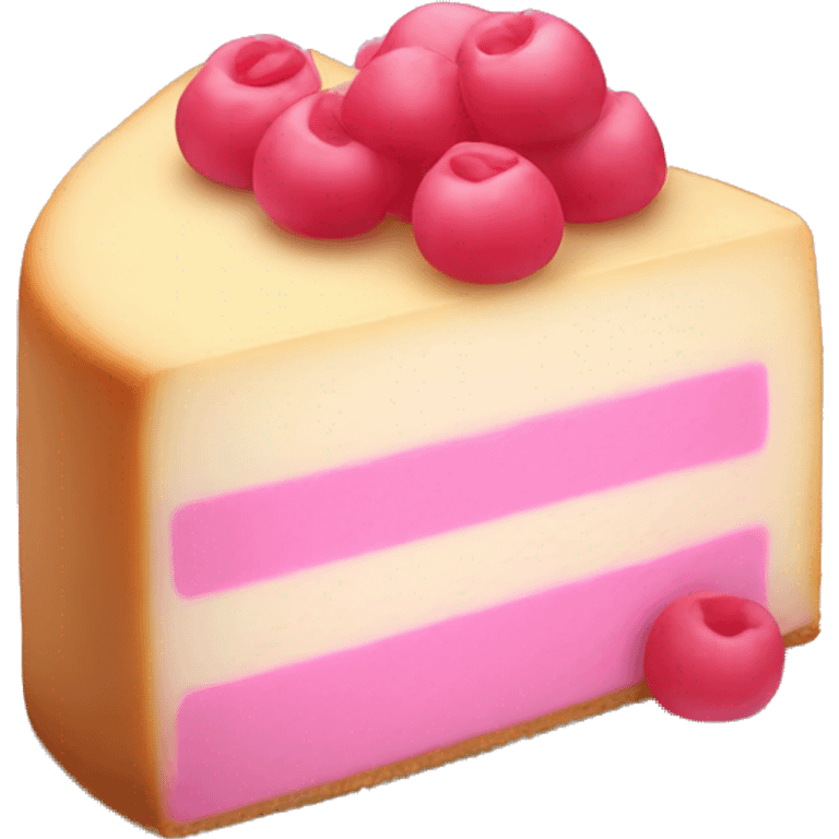 Pink cheese cake emoji