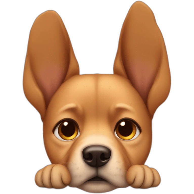 dog covered its eyes with its paws emoji